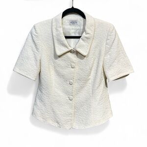 Caroline Charles Vintage Timeless Tailored Cream /‎ Ivory Dressy Blazer Jacket M